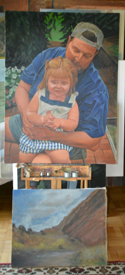 2 paintings finished toady, July 28