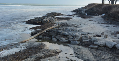Winter debris on our beach