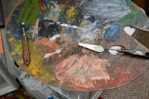 Broken palette knife. I used it for 10 years.