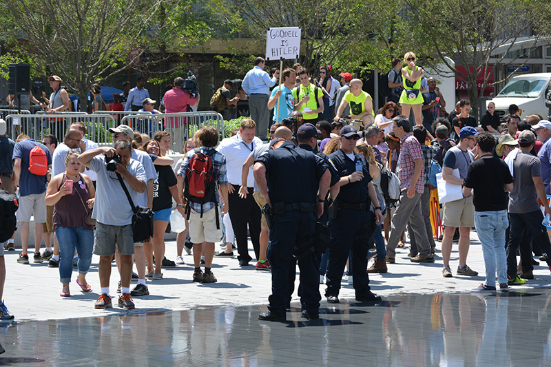 Police were everywhere one looked 