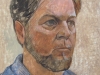 Self-portrait Blue Shirt (Gouache version)