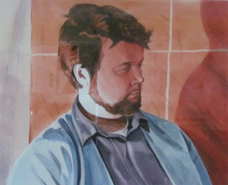 Self-portrait Orange Background