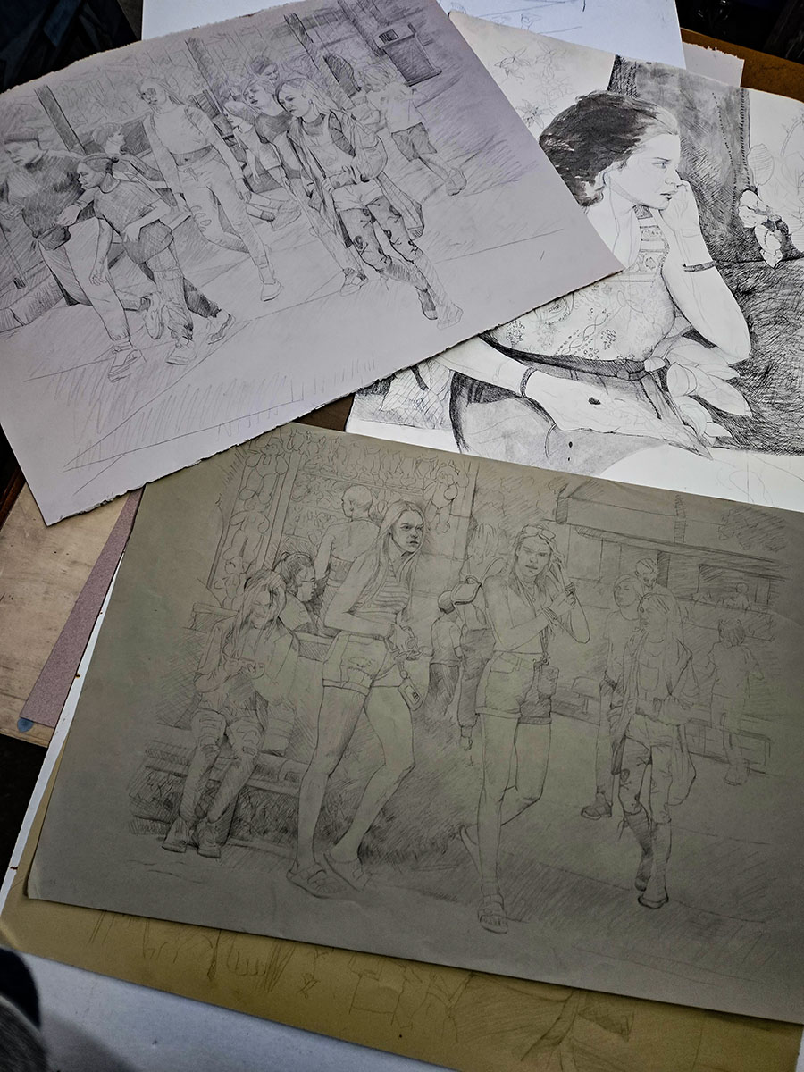 Turpentine diaries 2/4/26 drawing