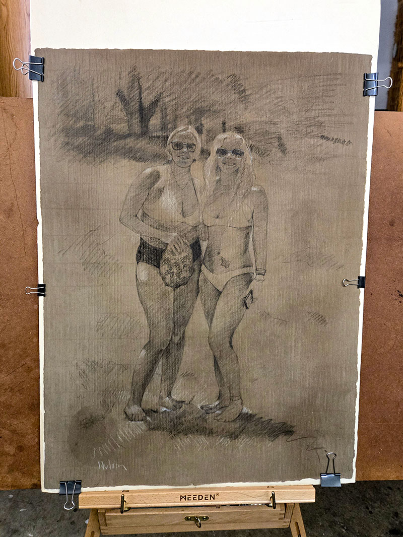 Charcoal drawing